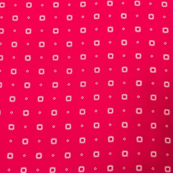 Worthington Vintage Pink Geometric‎ Blouse Large Short Sleeve Mod Retro 80s - Picture 10 of 10